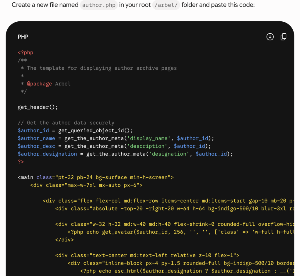 Architecture and PHP Development with Gemini
